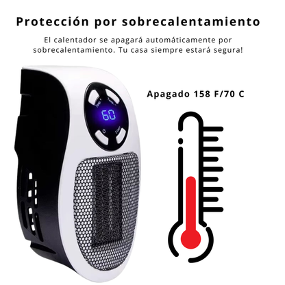 Calentador inteligente portátil con control de temperatura 350W