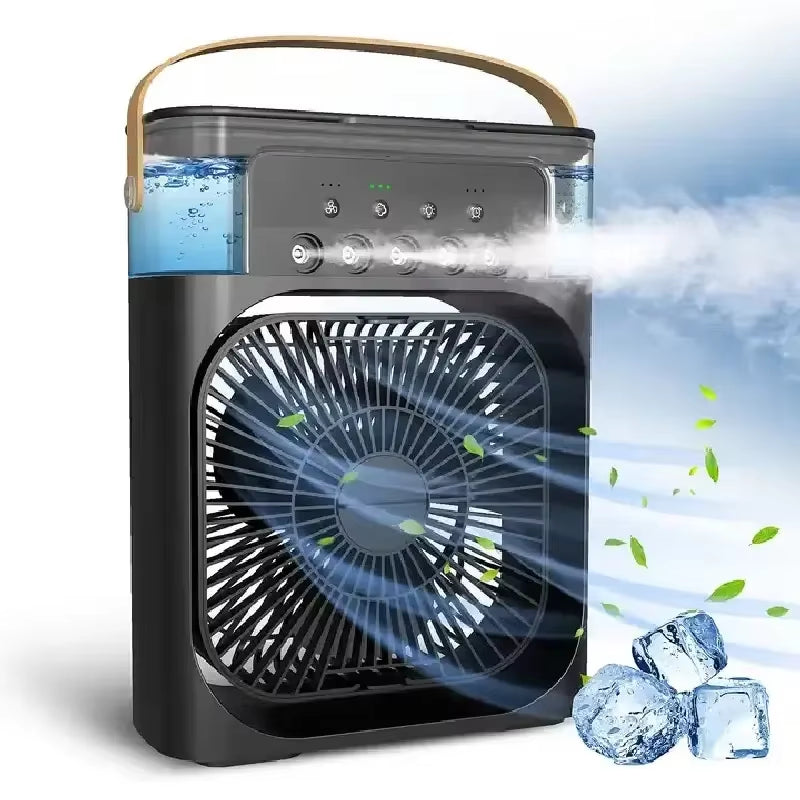 Abanico climatizado portátil con humidificador